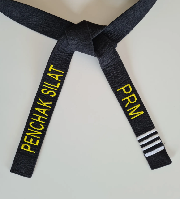 Ceinture noire brodée PENCHAK SILAT PRM